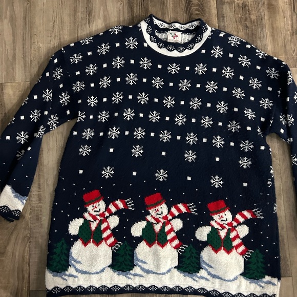 Nutcracker Ugly Christmas Sweater Snowman Snowflakes Women - Picture 2 of 6